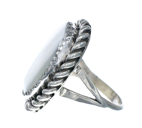 Mother of Pearl Navajo Sterling Silver Ring Size 6-3/4 SN20245